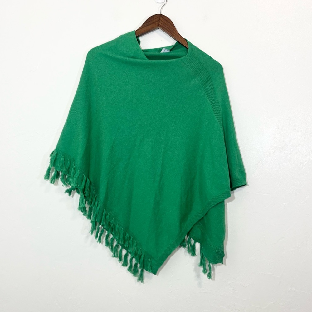 Green Shawl Wrap Cotton and Cashmere